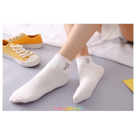 Vớ thể thao chất liệu Cotton in chữ thời trang dành cho nữ sinh