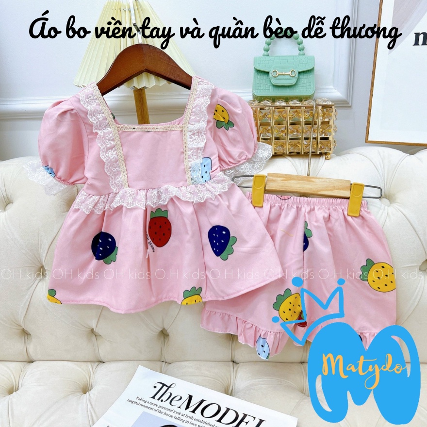 Quần áo bé gái đồ tole bộ thô hàn cho bé gái MATYDO mềm mịn cánh tiên mặc cực mát cho mùa hè