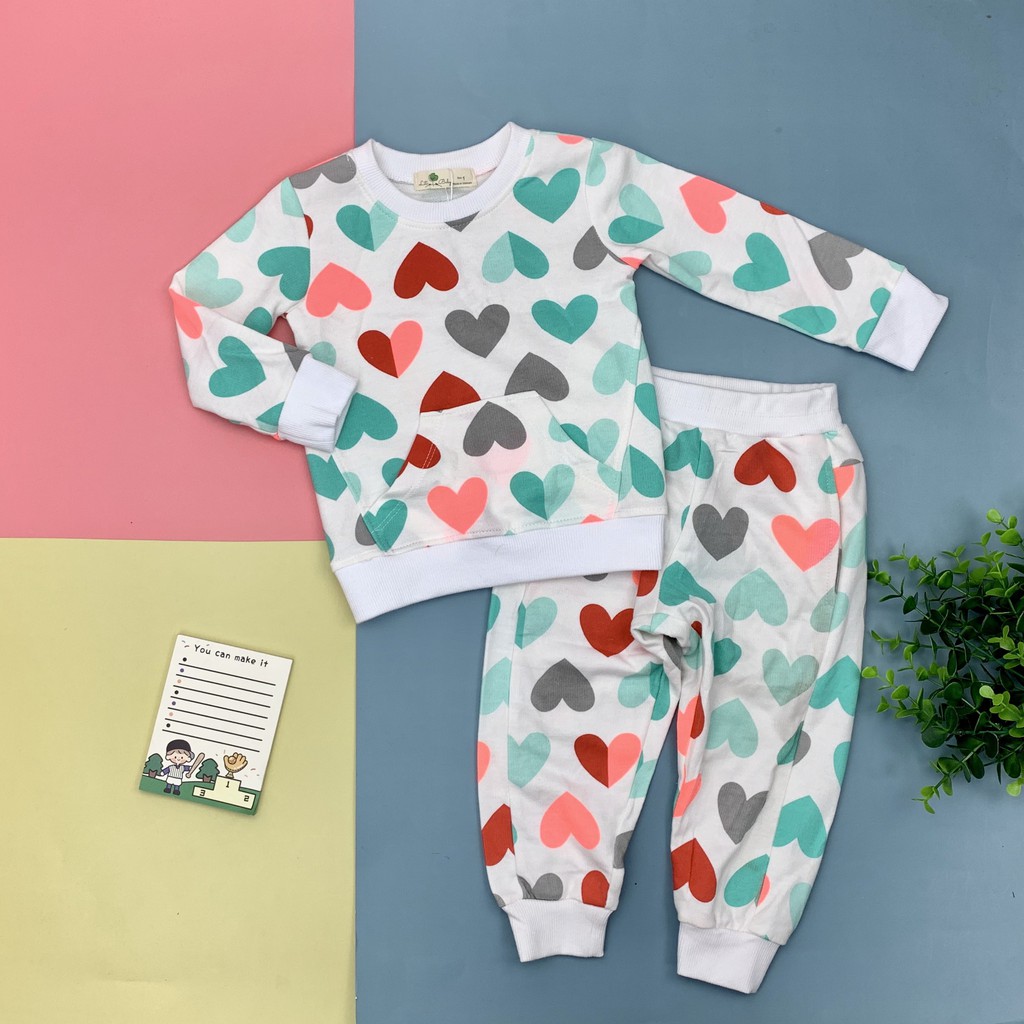 BỘ NỈ DA CÁ LITIBABY LOẠI ĐẸP CÓ TÚI PHÍA TRƯỚC CHO BÉ 1T-10T  -H8000