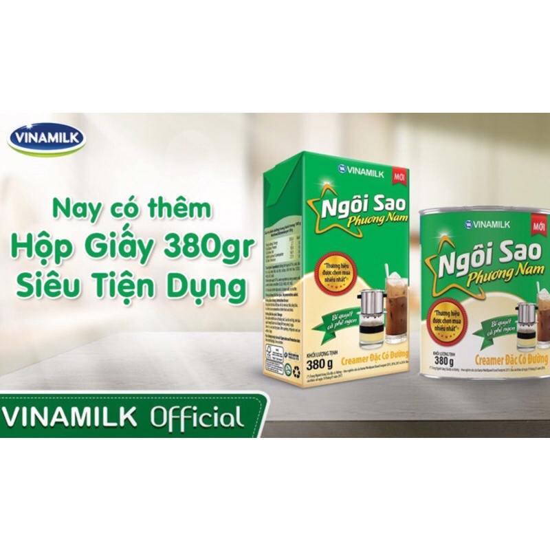 Sữa đặc có đường Ngôi Sao Phương Nam xanh lá lon 380g