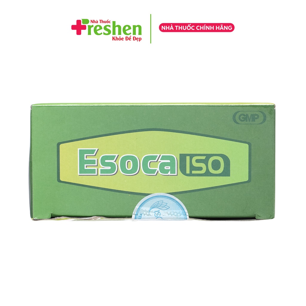 Viên uống hỗ trợ giảm ho, cảm lạnh, đau họng Esoca plus ISO - Hộp 100 viên nang mềm