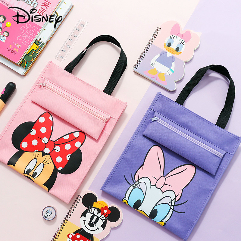 Túi Đựng Bút Đa Năng Có Khóa Kéo Sức Chứa Lớn In Hình Disney Mickey Minnie Vịt Donald Thời Trang