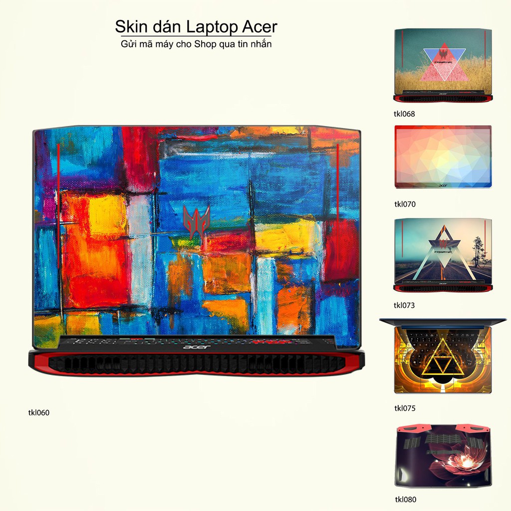 Skin dán Laptop Acer in hình thiết kế _nhiều mẫu 7 (inbox mã máy cho Shop)