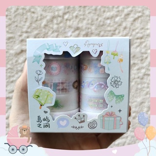 Combo 10 sticker washi trang trí