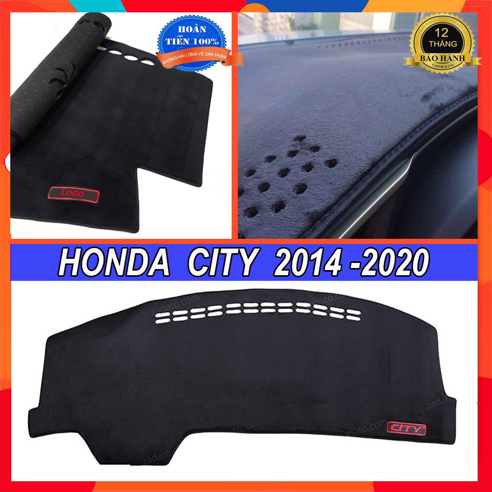 Thảm Taplo Nhung Lông Cừu Xe HONDA CITY 2015 đến 2020 Đế Có Chống Trượt