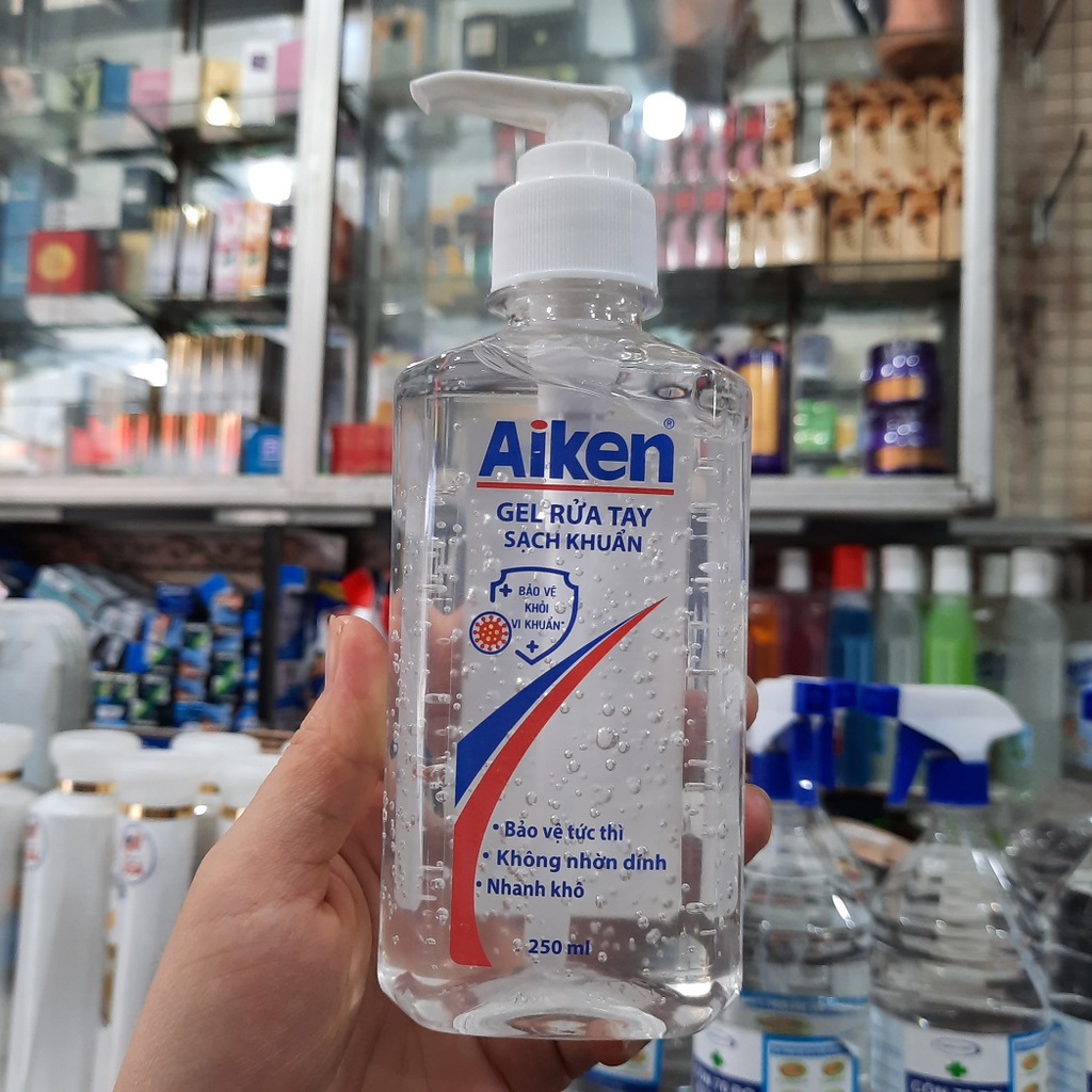 Gel Rửa tay Sạch khuẩn Aiken 250ml Dạng vòi