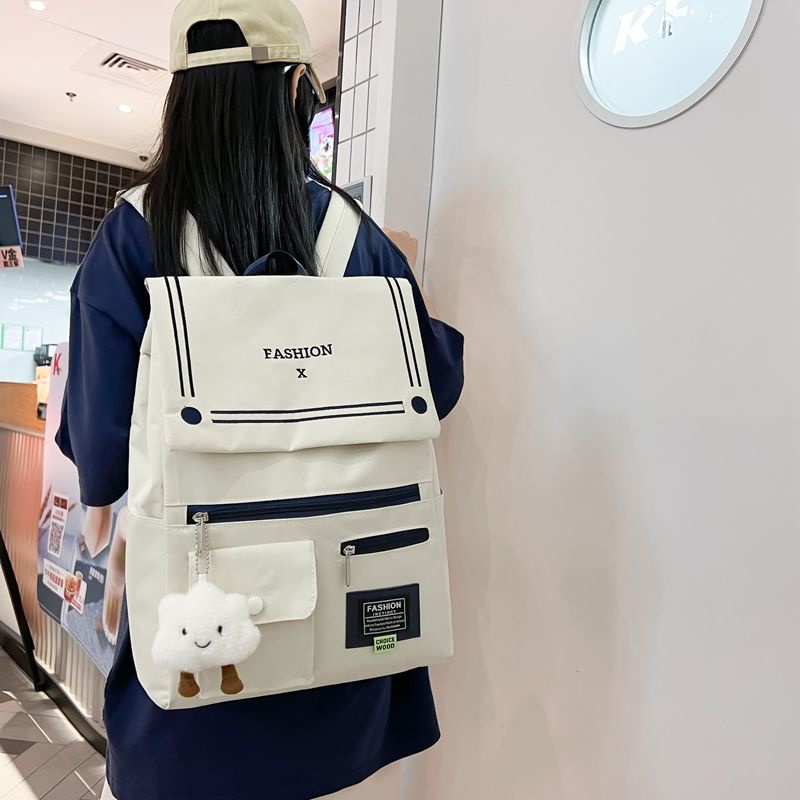 Ba Lô Đi Học Nắp Gập Dễ Thương Phong Cách Nhật Bản Hàn Quốc Sức Chứa Lớn Cho Nữ Sinh Tiểu Học