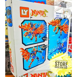 Bộ Xếp Hình FullCombo A&B  : Lắp Ráp Rồng Lửa LY-68015A & Lắp Ráp Rồng Sấm Sét  MB28