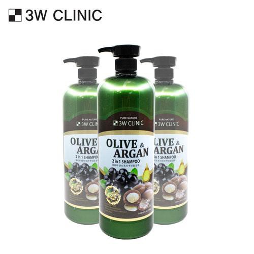 Dầu gội Olive & Argan 2 trong 1 3W CLINIC OLIVE&ARGAN 2 IN 1 SHAMPOO