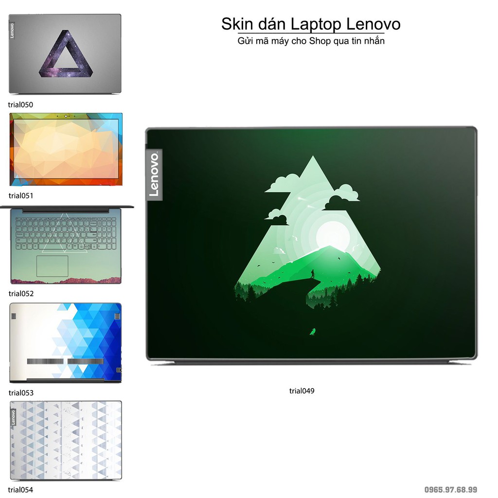 Skin dán Laptop Lenovo in hình Đa giác bộ 9 (inbox mã máy cho Shop)