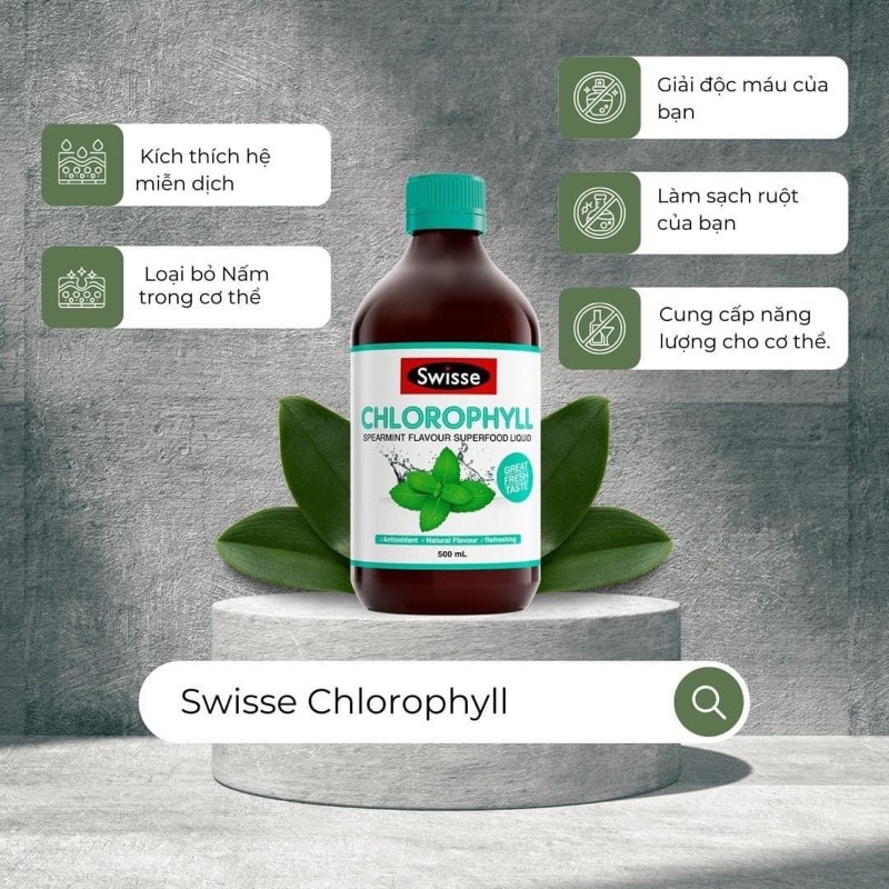 Nước Diệp Lục Swisse Chlorophyll 500ml.
