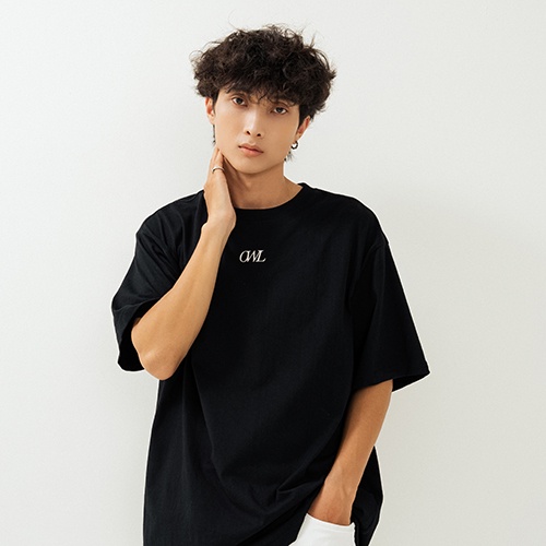 Áo thun Owlbrand thêu logo /Đen