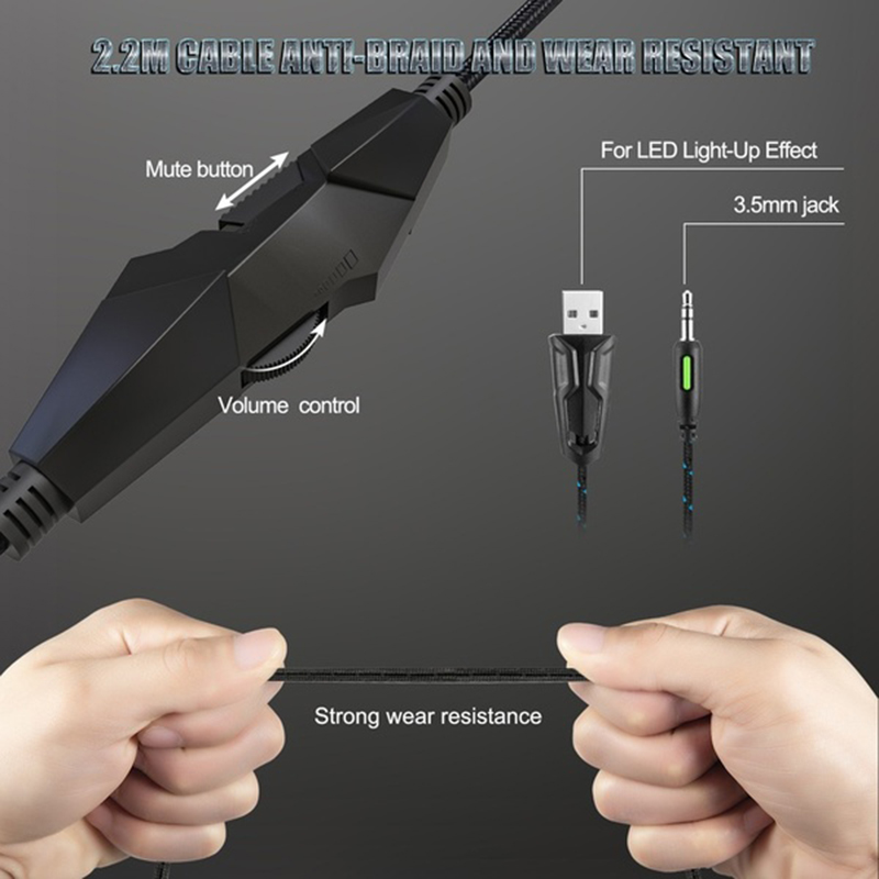 Tai Nghe Gaming Có Mic Và Đèn Led Giắc Cắm 3.5mm Cho Pc / Xbox One / Ps4 / Nintendo Switch Bj Franchisesy | BigBuy360 - bigbuy360.vn