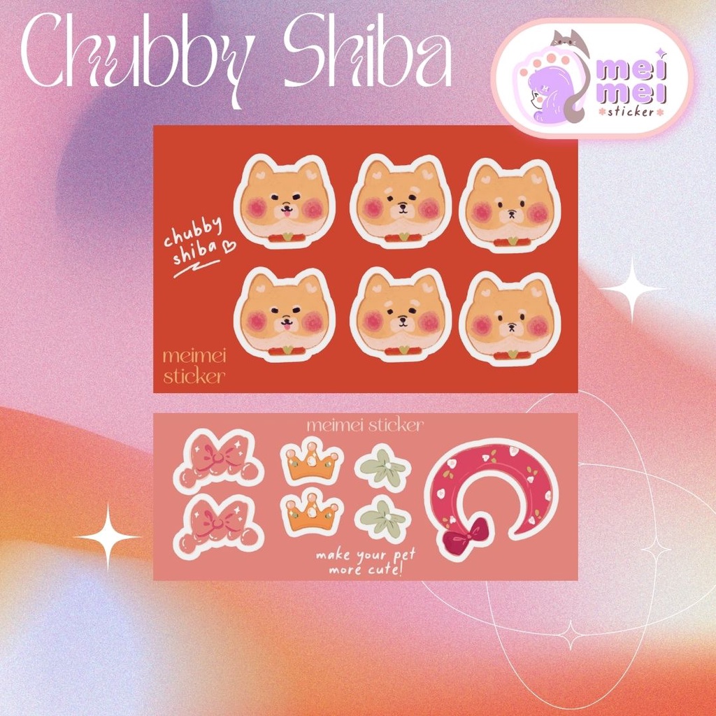 Meimei Sticker - Chubby Pets - Set sticker thú cưng và phụ kiện xinh xinh