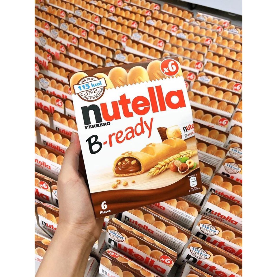 Bánh Nutella nhân kem sô cô la hạt phỉ date T11/20 xách tay Đức