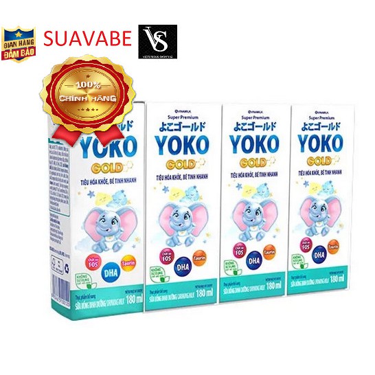 Một thùng SỮA BỘT PHA SẴN YOKO - LỐC 4 HỘP X 180ML /110ML