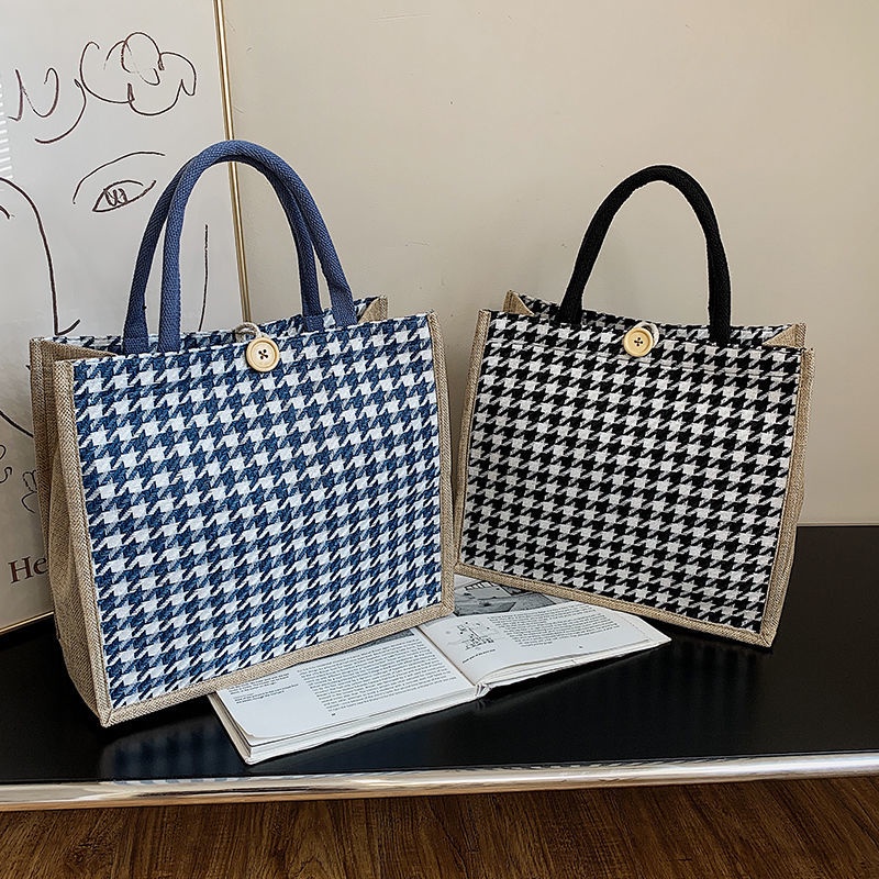Túi Tote Đeo Vai Vải Lanh Kích Cỡ Lớn Hiện Có 5 Kiểu