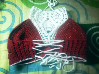 Bikini crochet len móc