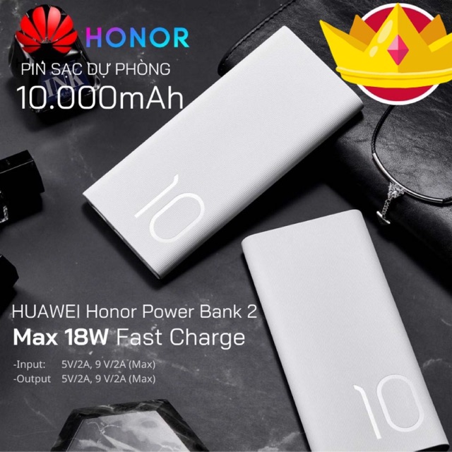 Pin sạc dự phòng cao cấp Huawei HONOR Power Bank 2