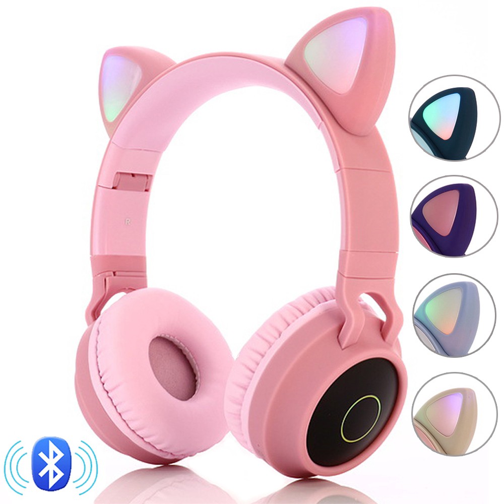 VỀ HÀNG.HEADPHONE WIRELESS TO89 - LED CAT EAR ( MÀU NGẪU NHIÊN ) TAI MÈO