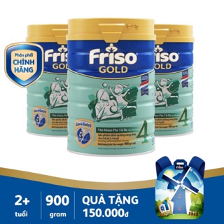 Tặng bộ nam châm nông trại-Combo 2 lon Sữa bột Friso Gold 4 lon 900g