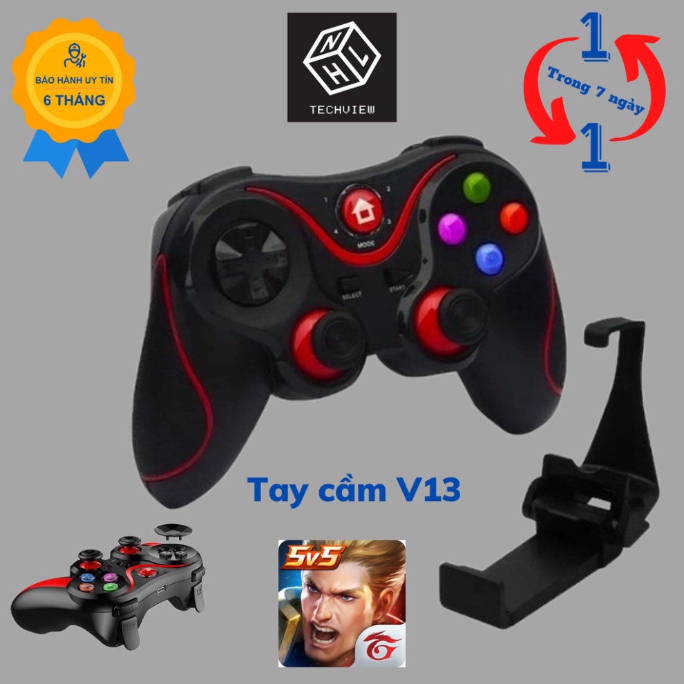 Tay Cầm Chơi Game Bluetooth X3/T3/V13 - Kết Nối Bluetooth V13 - Tay cầm chơi liên quân, PUBG,...