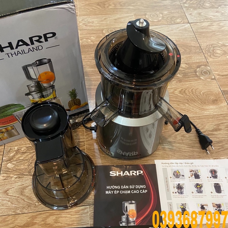 🥬Máy Ép Chậm Sharp ks-888 Công suất 240w Cho Khả Năng Ép hoa Quả kiệt Nước-Bảo Hành 12 Tháng