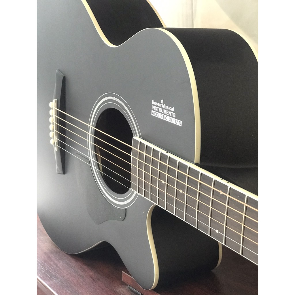 Đàn Guitar Acoustic Rosen Đen G11(gỗ Thịt) CHÍNH HÃNG BH 24 tháng.