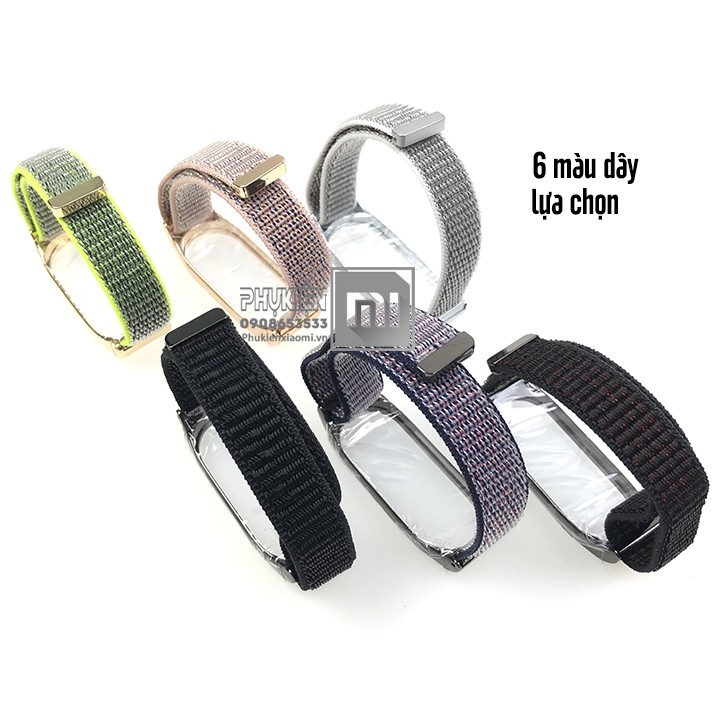 Dây thay thế Nylon mặt kim loại Mijobs cho Xiaomi Miband 3 / 4