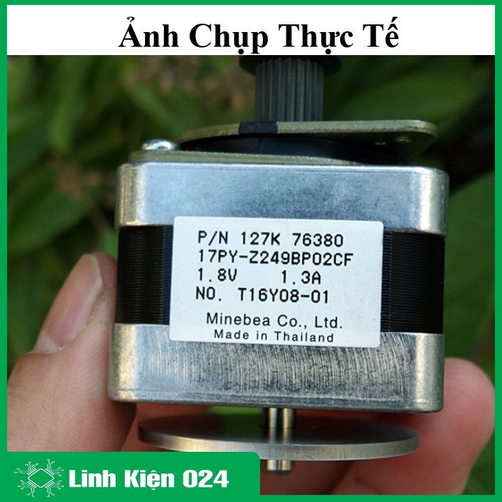 Động Cơ Bước 42BYG Có Giá Đỡ 1.3A 0.9 Độ