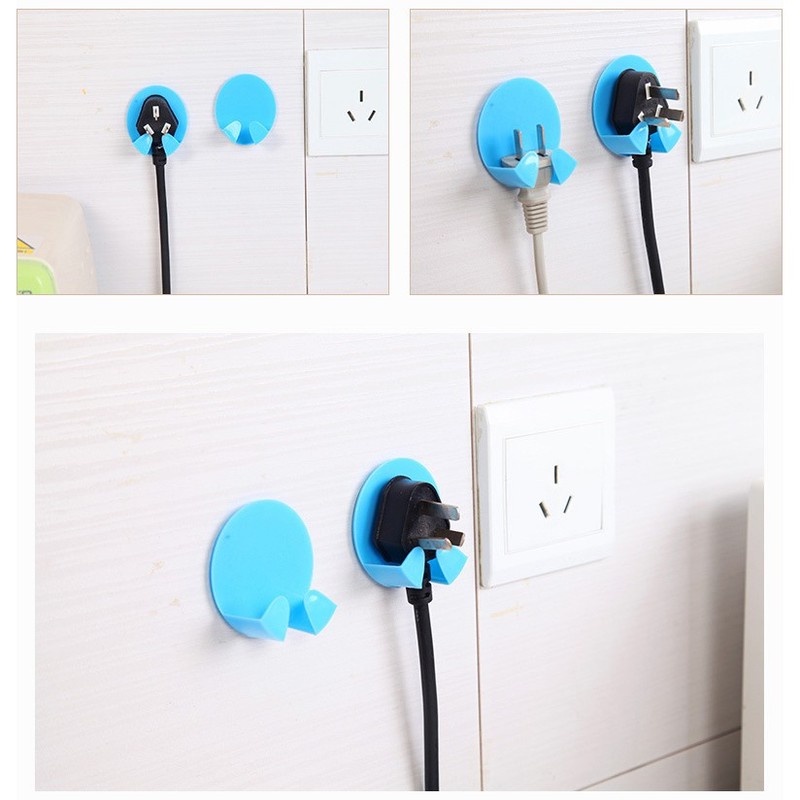 Set 2 Móc Treo Đồ Dán Tường Tiết Kiệm Không Gian Cho Nhà Bếp / Nhà Tắm Giá Đỡ