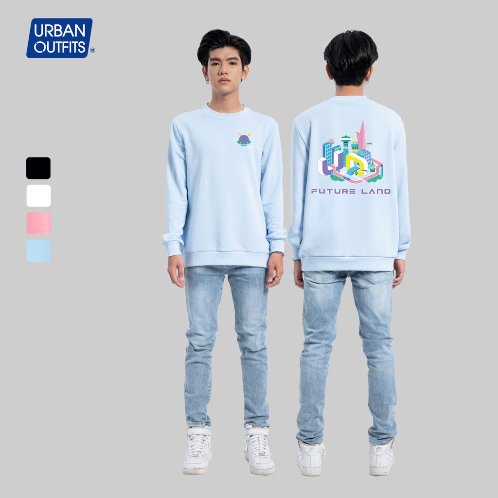 Áo Sweater Form Rộng Nam Nữ URBAN OUTFITS In FUTURE LAND SWO24 Thun Cotton Nỉ 4 Chiều Local Brand