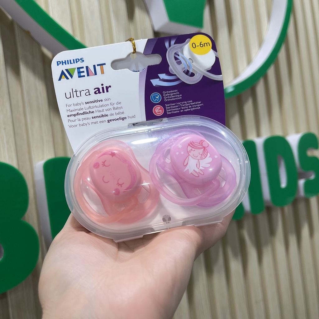 Ty ngậm Philips Avent trong suốt 0-6M [ Ty Ti giả ] [ chính hãng ]
