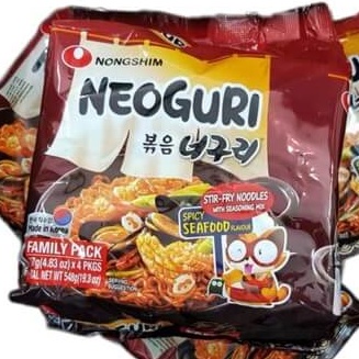 Mì Neoguri hải sản cay, mì tương đen Chapaguri