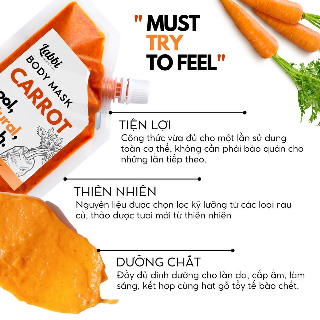 Mặt nạ dưỡng thể Cà rốt - CARROT BODY MASK - Labbi Bath Treats