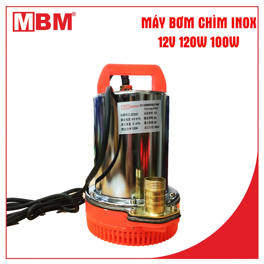 [GIẢM SỐC][NHẬP MÃ GIẢM NGAY 5%]Máy bơm chìm inox 12V 120W 100L - hỗ trợ kỹ thuật trọn đời