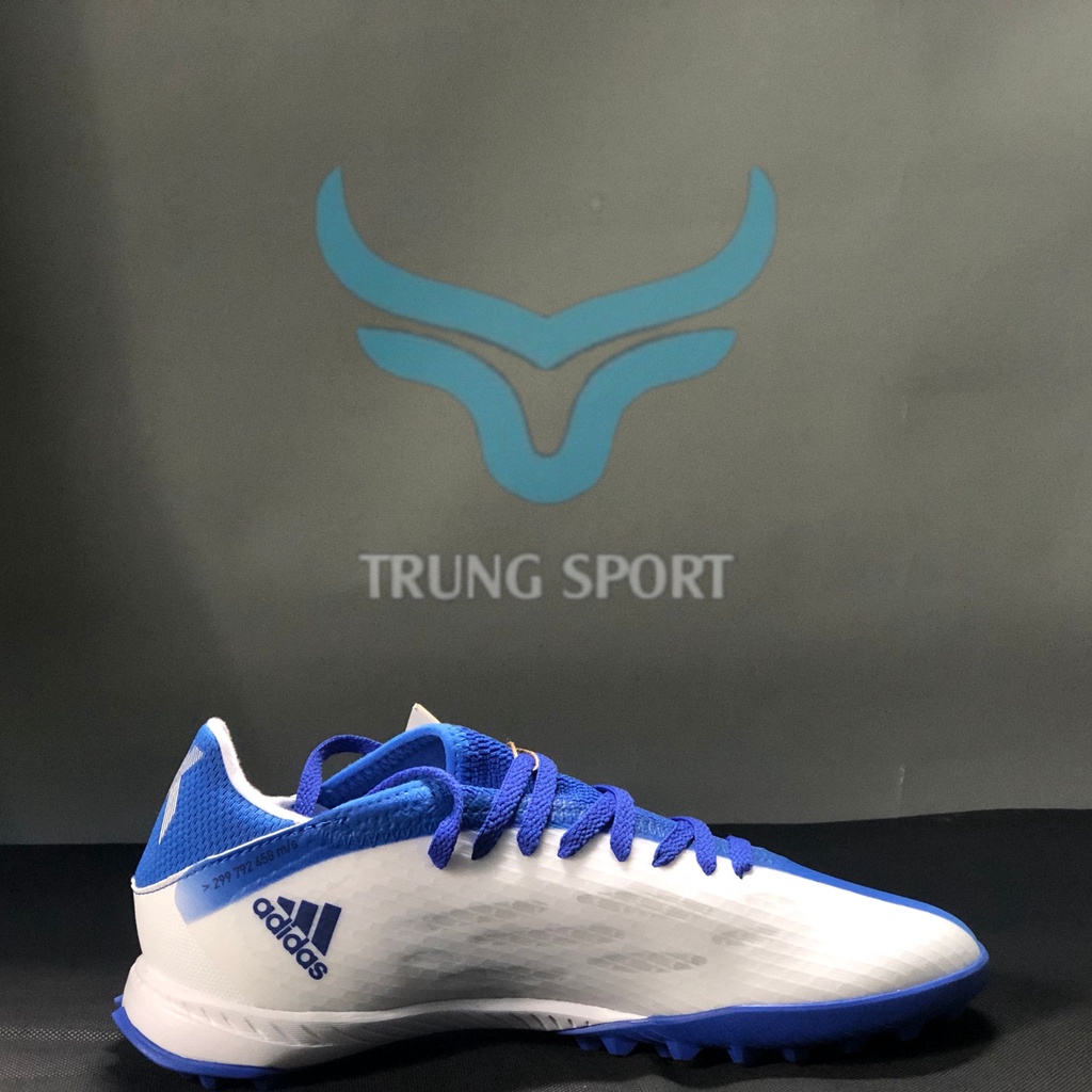 GIÀY NAM BÓNG ĐÁ CHÍNH HÃNG SÂN CỎ NHÂN TẠO, SÂN 5, SÂN 7 ADIDAS XSPEEDFLOW.3 TF TRẮNG/XANH