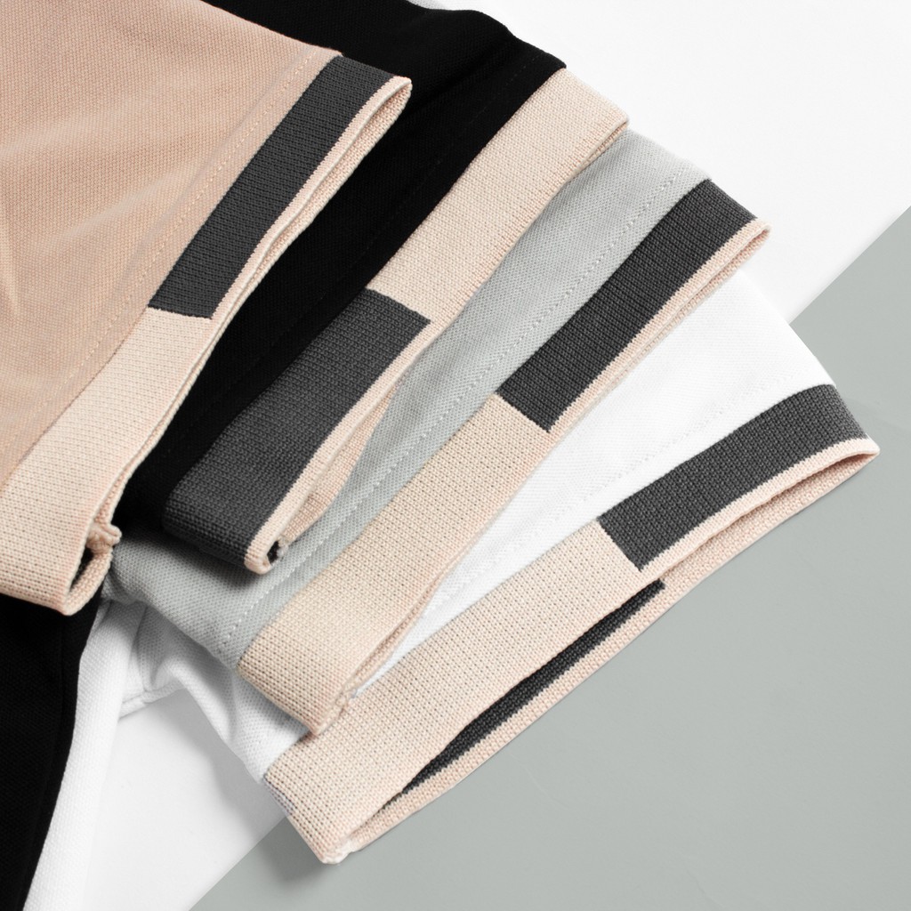 Áo polo nam Leo Vatino Cotton cá sấu thêu gấu cổ phối viền tay ngắn cổ bẻ thun polo PLZR27 | BigBuy360 - bigbuy360.vn