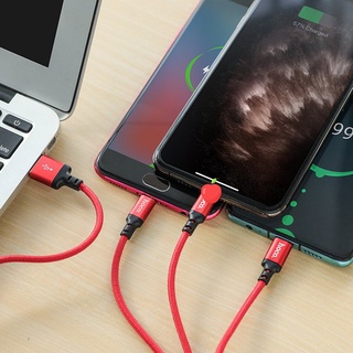 Cáp Sạc 3 Đầu Hoco X14/Micro Usb/Type C-Bh 6 Tháng