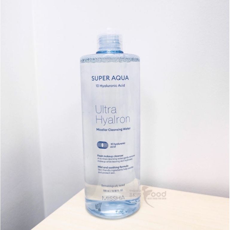 Nước Tẩy Trang Cấp Ẩm Chuyên Sâu Missha Super Aqua Ultra Hyalron Micellar Cleansing Water 500ml