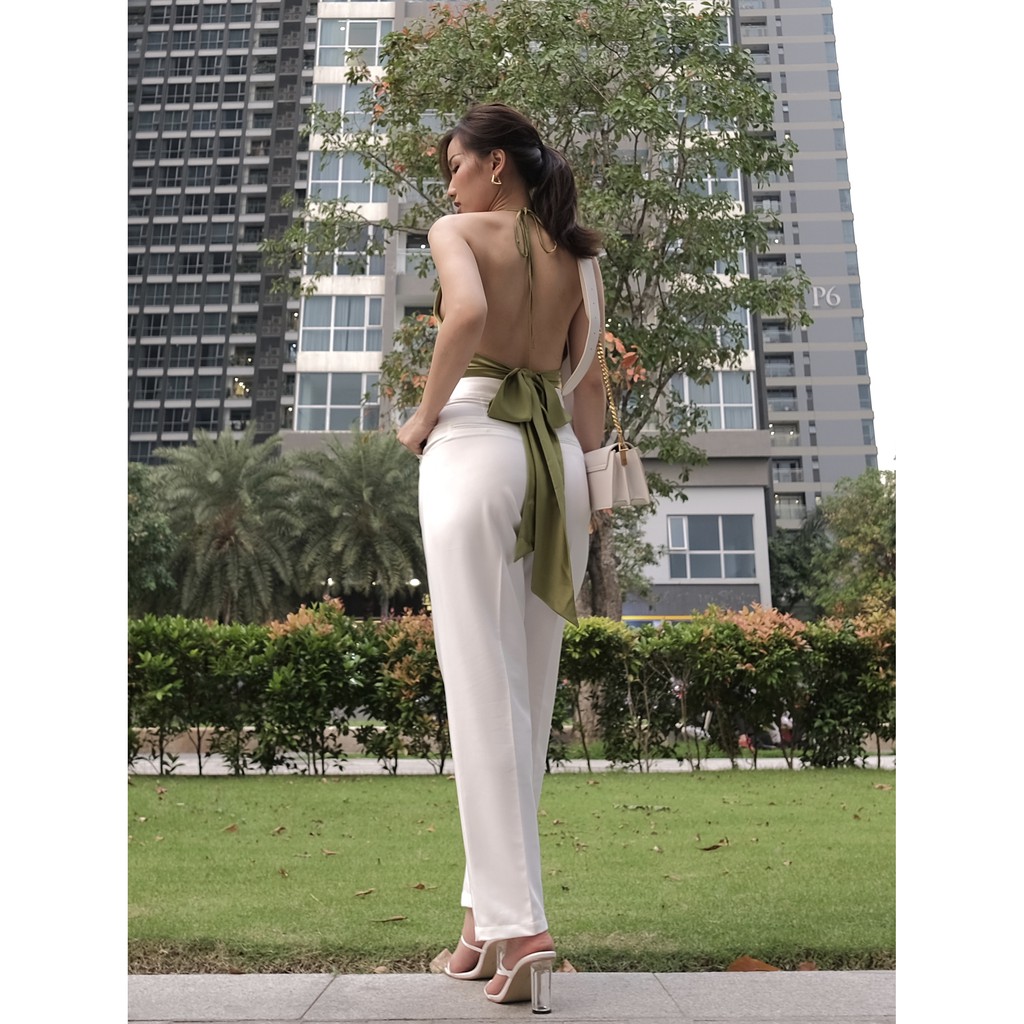 Quần form đứng cá tính lưng cao mặc chất liệu mát mịn dày dặn DIGNITY PANTS- ELE