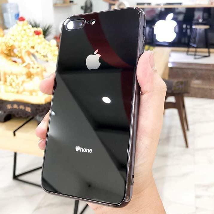 Ốp Lưng Điện Thoại Iphone Kính Cường Lực Viền Dẻo Cùng Màu với lưng máy IPhone 11 xs max X XS 8plus 7plus 8 7 6plus 6s 6