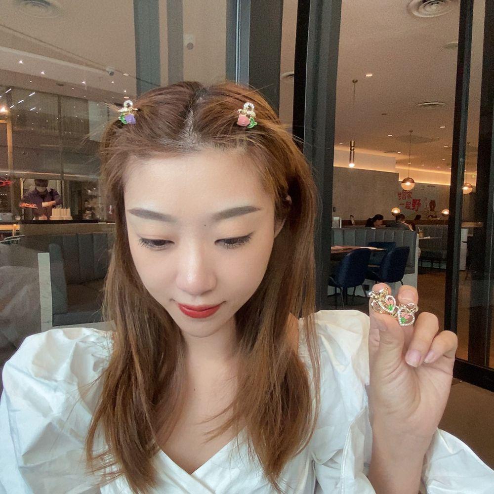 Kẹp Tóc Càng Cua Mini Bằng Kim Loại Hình Hoa Tulip Dễ Thương Cho Nữ