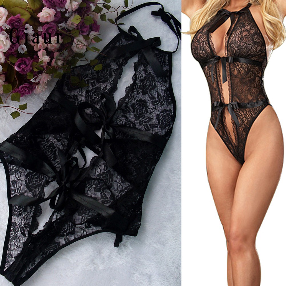 Bodysuit Ren Lưới Xuyên Thấu Đính Nơ Gợi Cảm Cho Nữ | BigBuy360 - bigbuy360.vn