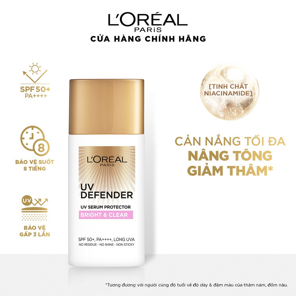 [CHÍNH HÃNG] Kem chống nắng mịn nhẹ bảo vệ da chống lão hóa L’Oreal Paris UV Defender 50ml​