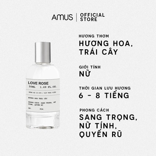 Tinh dầu nước hoa nữ love rose by amus 30ml -50ml -100ml