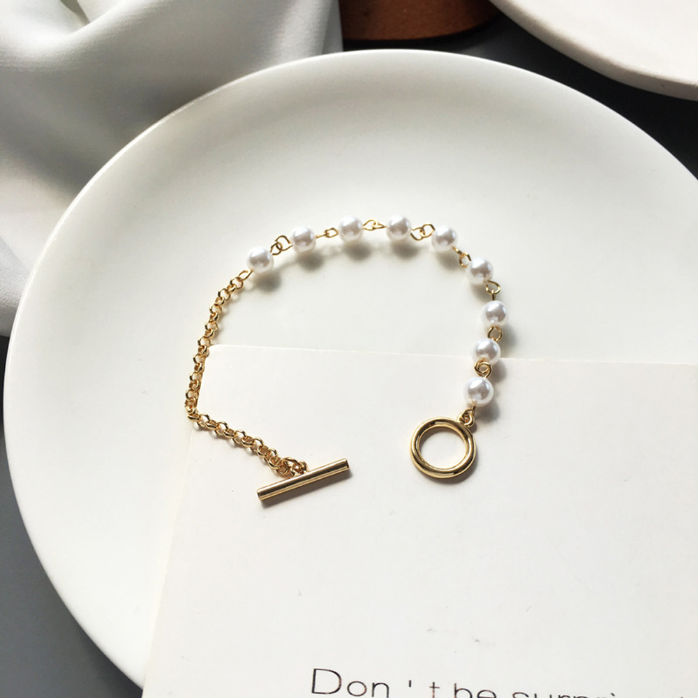 Vòng Tay Đính Ngọc Trai Thời Trang Dành Cho Nữ