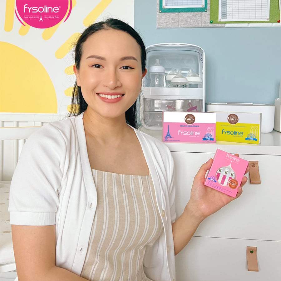 Fysoline - Nước muối sinh lý Pháp - Vệ sinh mắt, mũi, miệng cho bé