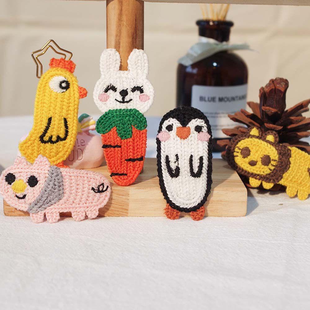 Kẹp Tóc Hình Động Vật Bằng Len Phong Cách Hàn Quốc Thời Trang WMES15H