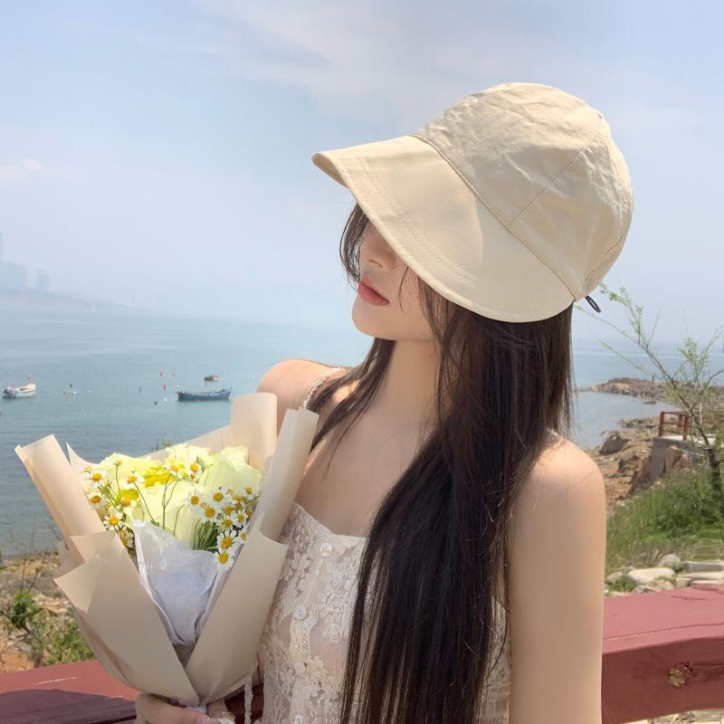 Mũ chống nắng rộng vành chống tia Uv cao cấp phong cách Hàn Quốc dành cho nữ- Nón che nắng khi đi xe hơi sân bay fashion